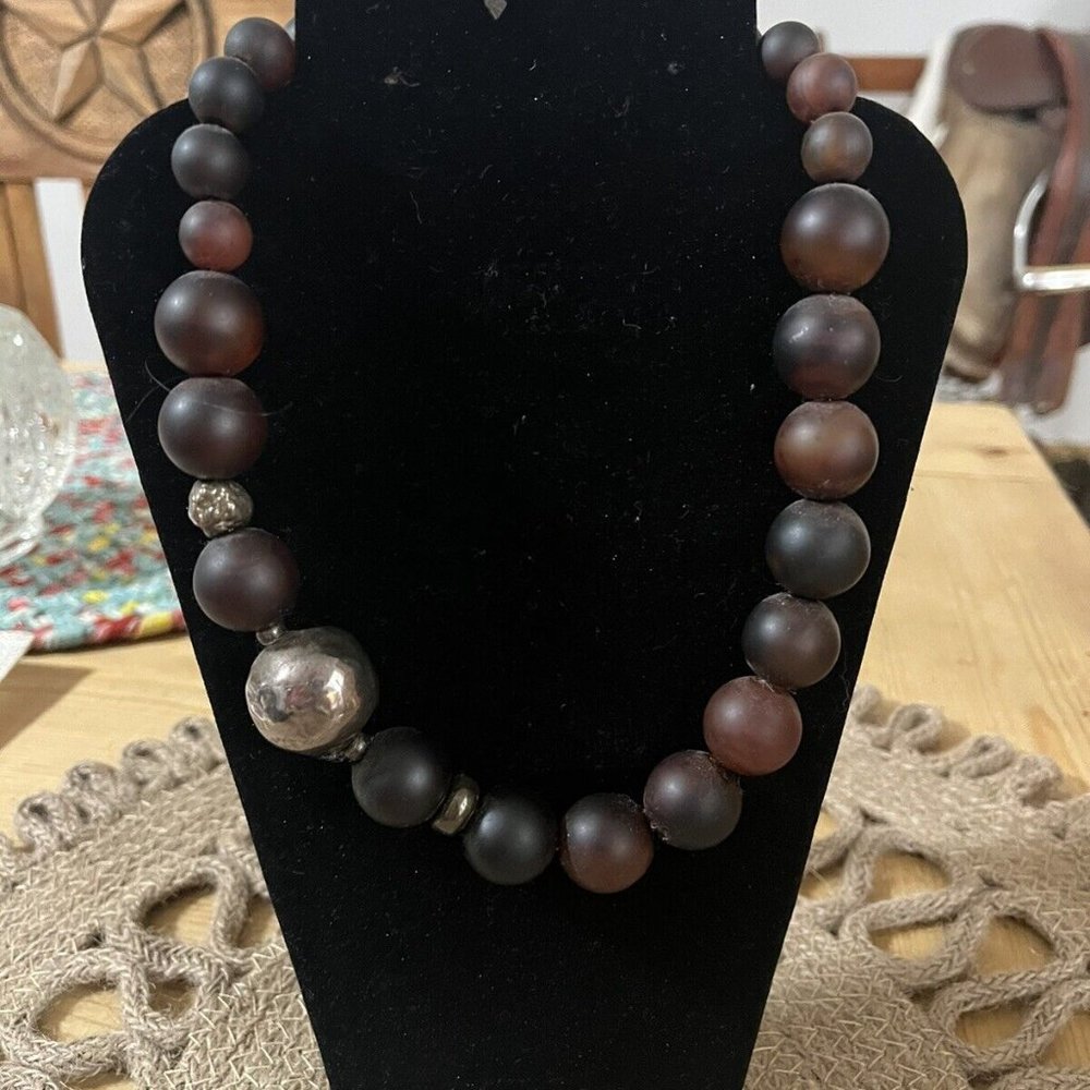 Retired Silpada Red Agate And Sterling Silver Nec… - image 4